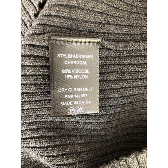 ASTR  Essential Cold Shoulder Dress Mock Neck Midi Sweater Gray NWT L - Picture 8 of 10